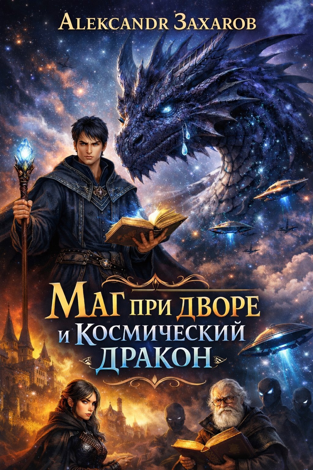 Обложка книги «Маг при дворе и космический дракон.»