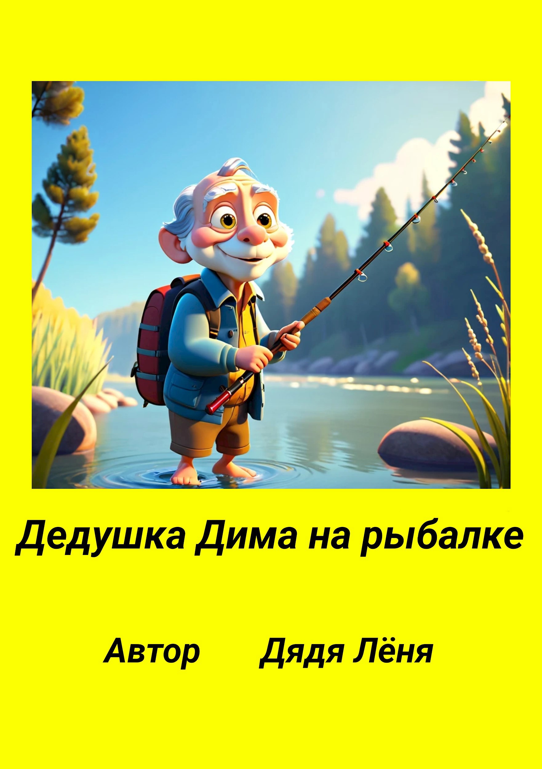 Обложка книги «Дедушка Дима на рыбалке.»