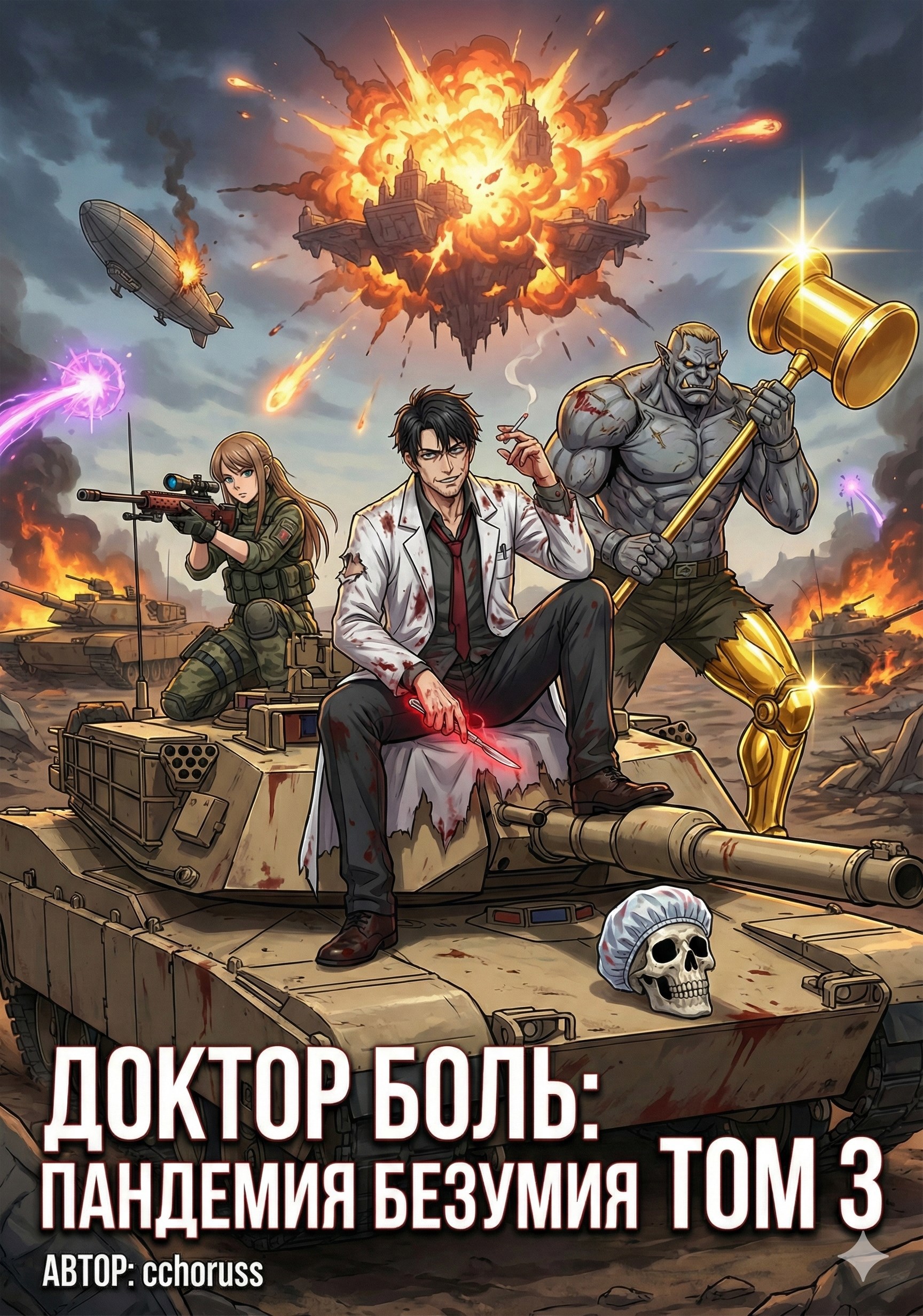 Обложка книги «Доктор Боль: Пандемия Безумия «Том 3»»