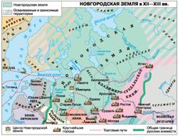 Карта Новгородской земли