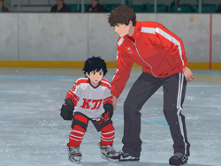 Первый раз на катке