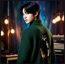 Хару в кардигане с...