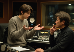 Хару за работой с Роуном