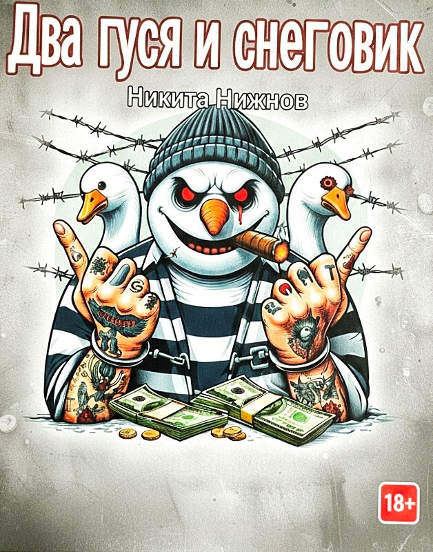 Обложка книги «Два гуся и снеговик»