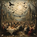 Обложка произведения «Те, кто ест досыта, говорят голодным о грядущих чудесных временах» Бертольд Брехт