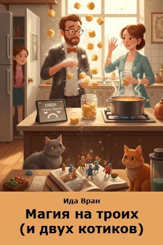 Обложка книги «Магия на троих (и двух котиков)»