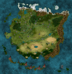 Карта континента Алатан