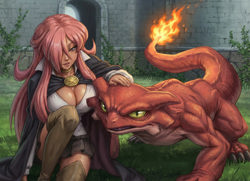 Кирхе и её фамильяр