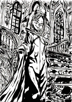 Алиска выходит...