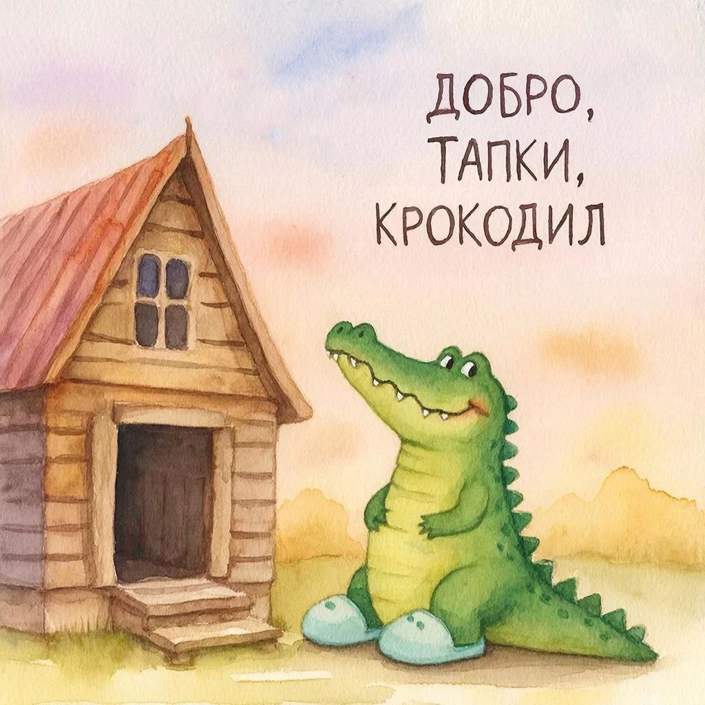 Обложка книги «Добро, тапки, крокодил»