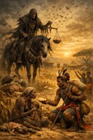 Обложка произведения Всадник Апокалипсиса: Голод в Африке и архетип героя-спасителя в народных сказках