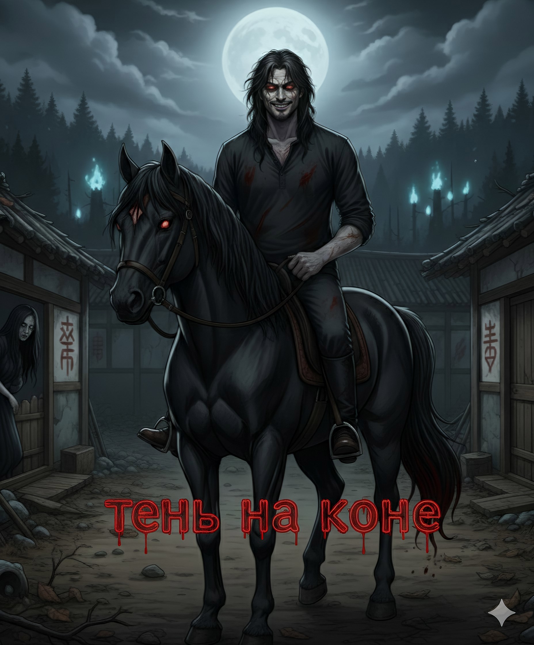 Обложка книги «Тень на коне.»