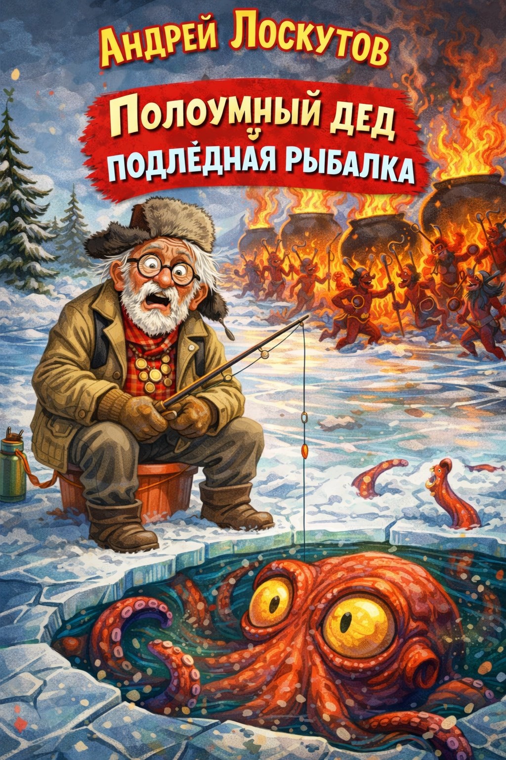 Обложка книги «Полоумный дед и подледная рыбалка»