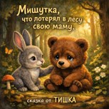 Обложка произведения Мишутка,что потерял в лесу свою маму.