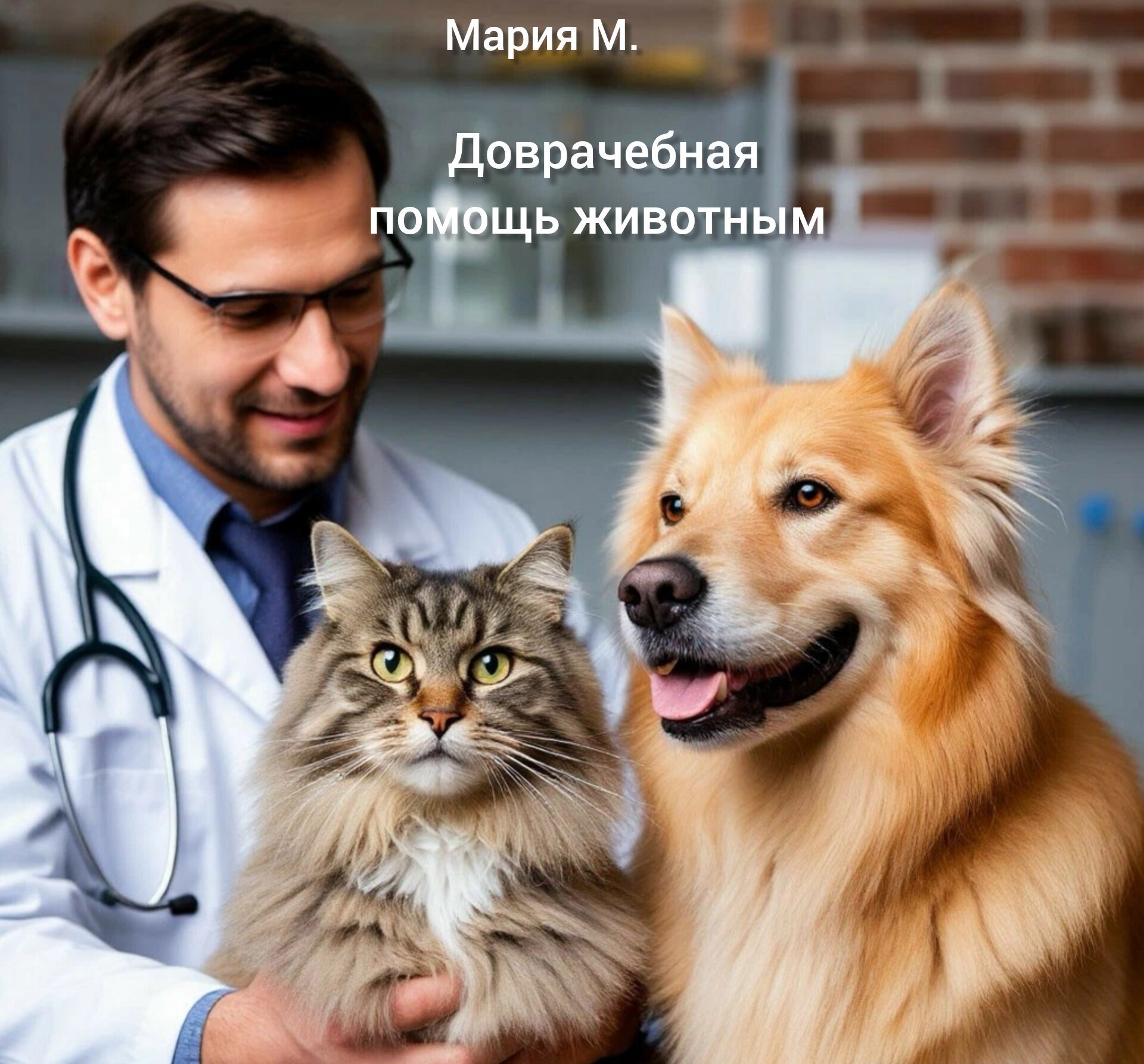 Обложка книги «Доврачебная помощь животным»