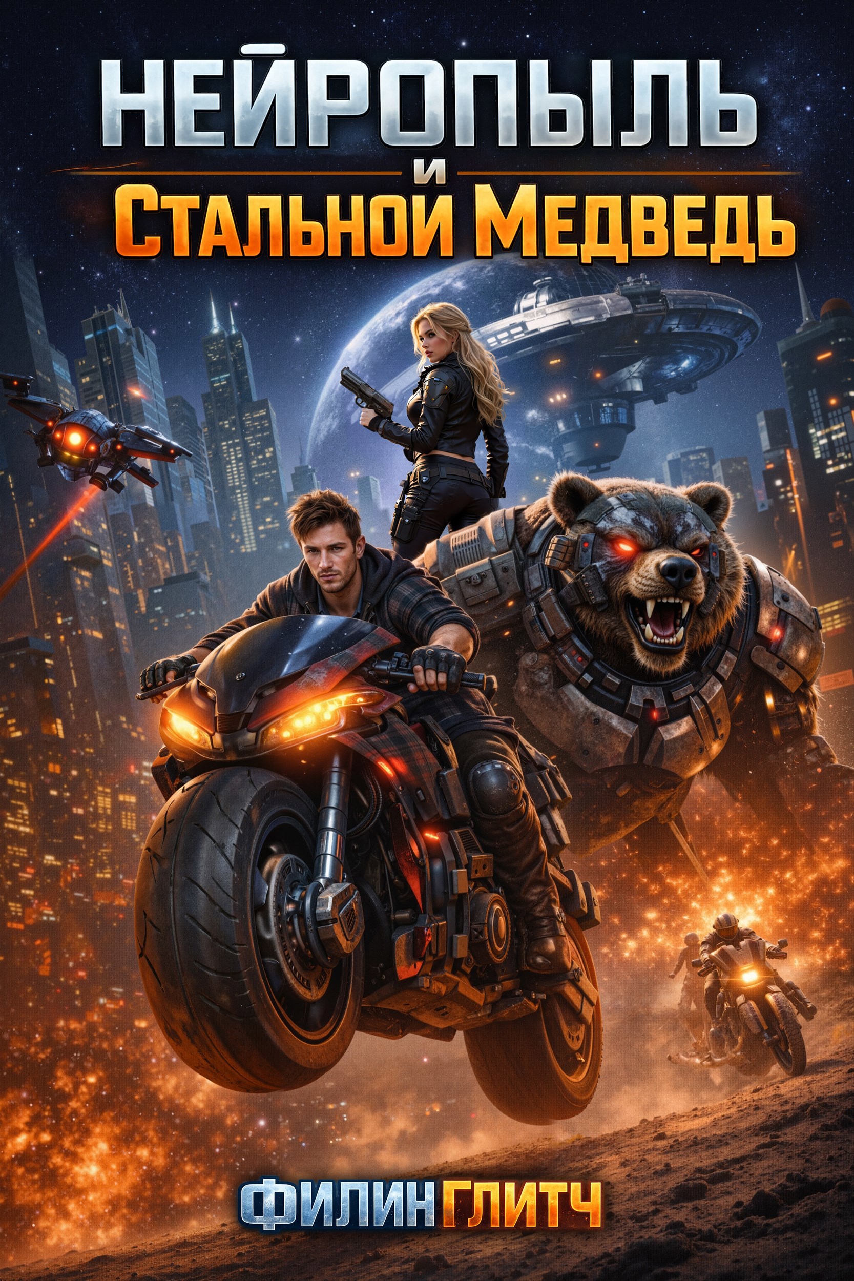 Обложка книги «Нейропыль и Стальной Медведь»