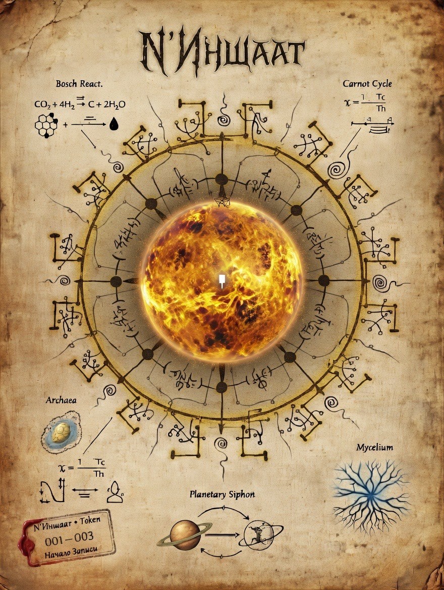 Обложка книги «N'Иншаат (ن'إنشاءات) — Книга Творений • Protocole al-Zuhra (Протокол Венера)»