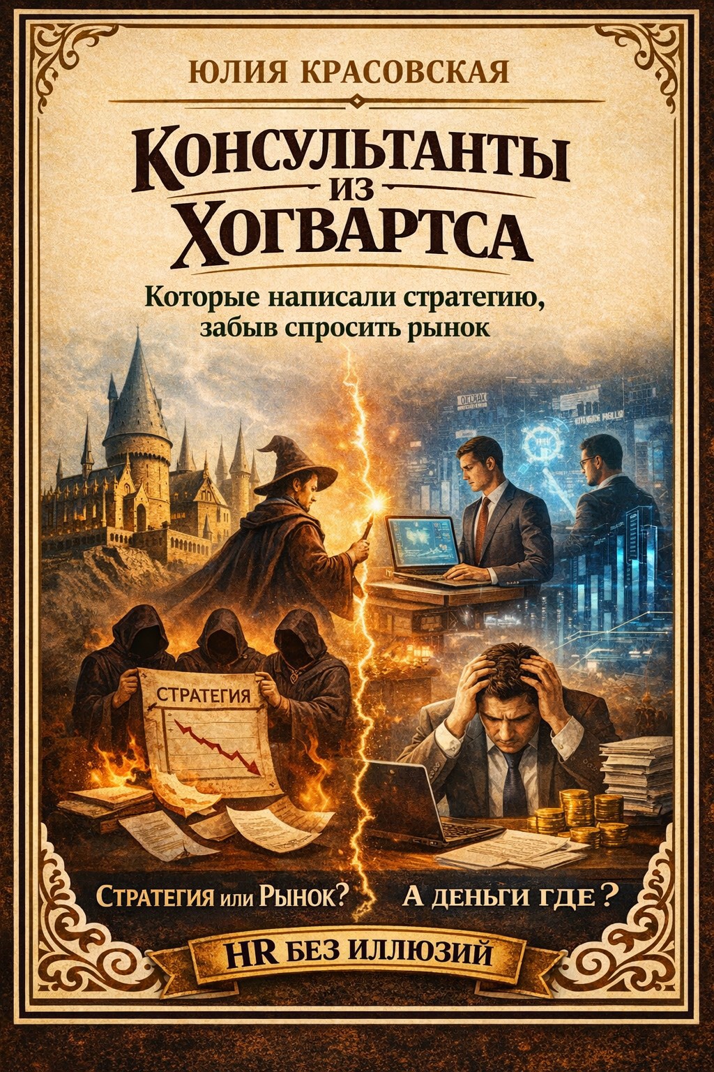 Обложка книги «Консультанты из Хогвартса, которые написали стратегию для компании, забыв спросить рынок»