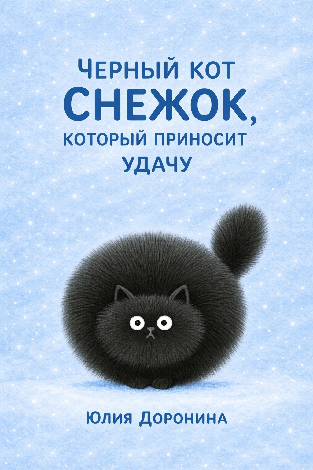 Обложка книги «Черный кот Снежок, который приносит удачу»