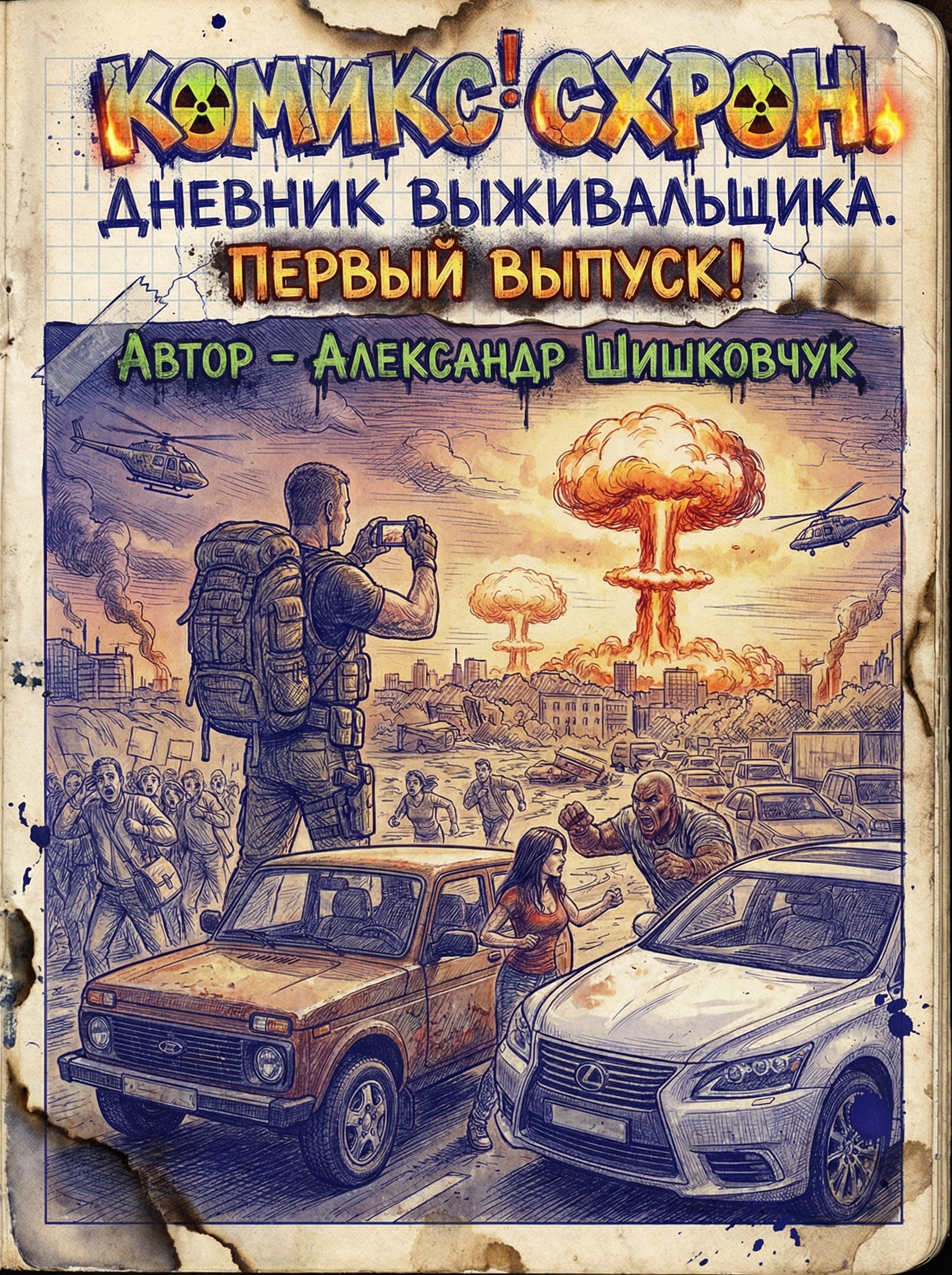 Обложка книги «Комикс. Схрон. Дневник выживальщика. Выпуск №1»