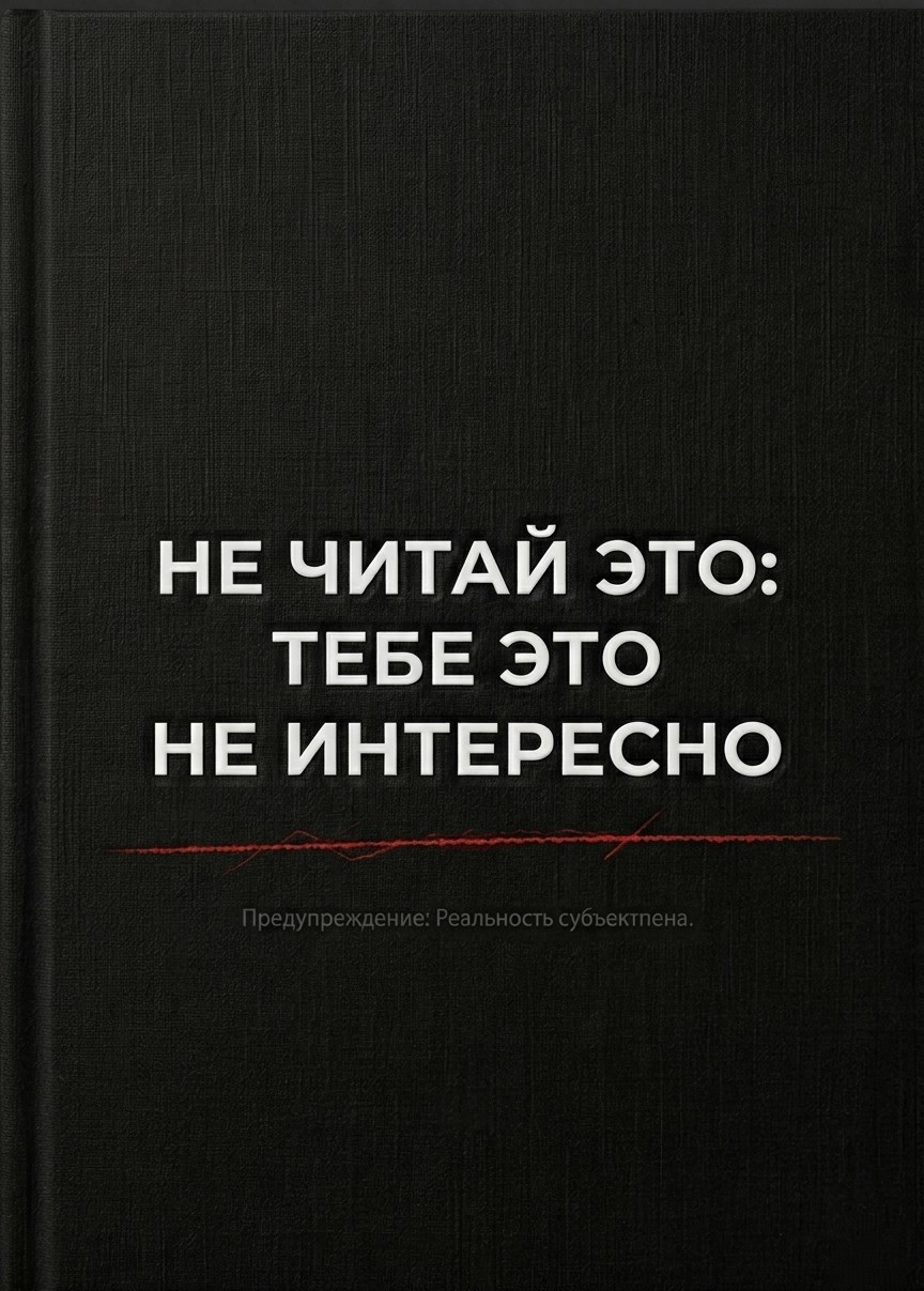 Обложка книги «Не Читай Это: Тебе Это Не Интересно»