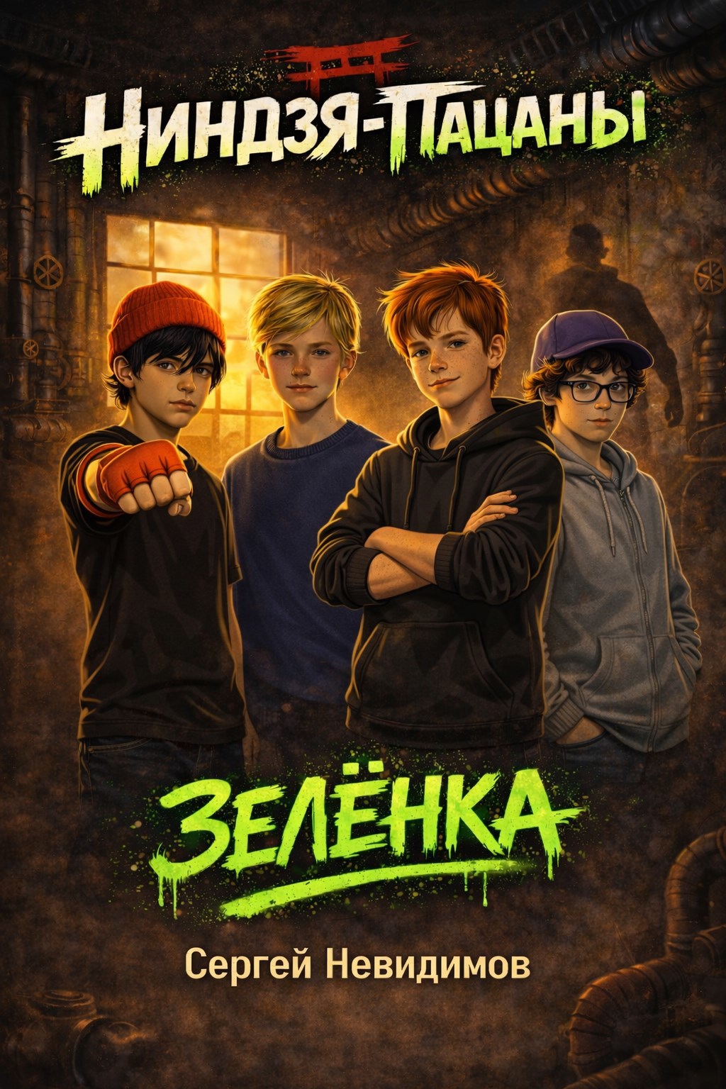 Обложка книги «Ниндзя-пацаны: Зелёнка»