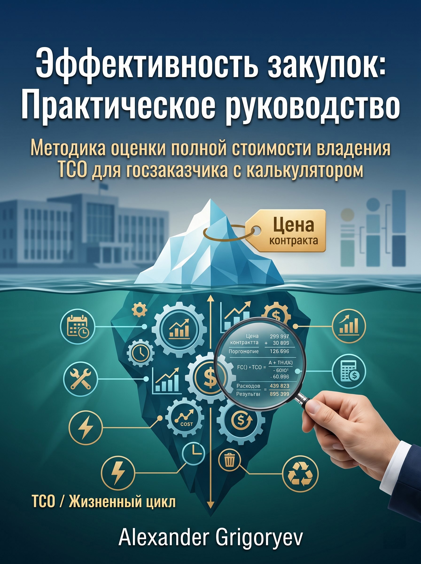 Обложка книги «Эффективность закупок: Практическое руководство: Методика оценки полной стоимости владения (TCO) для госзаказчика с калькулятором»