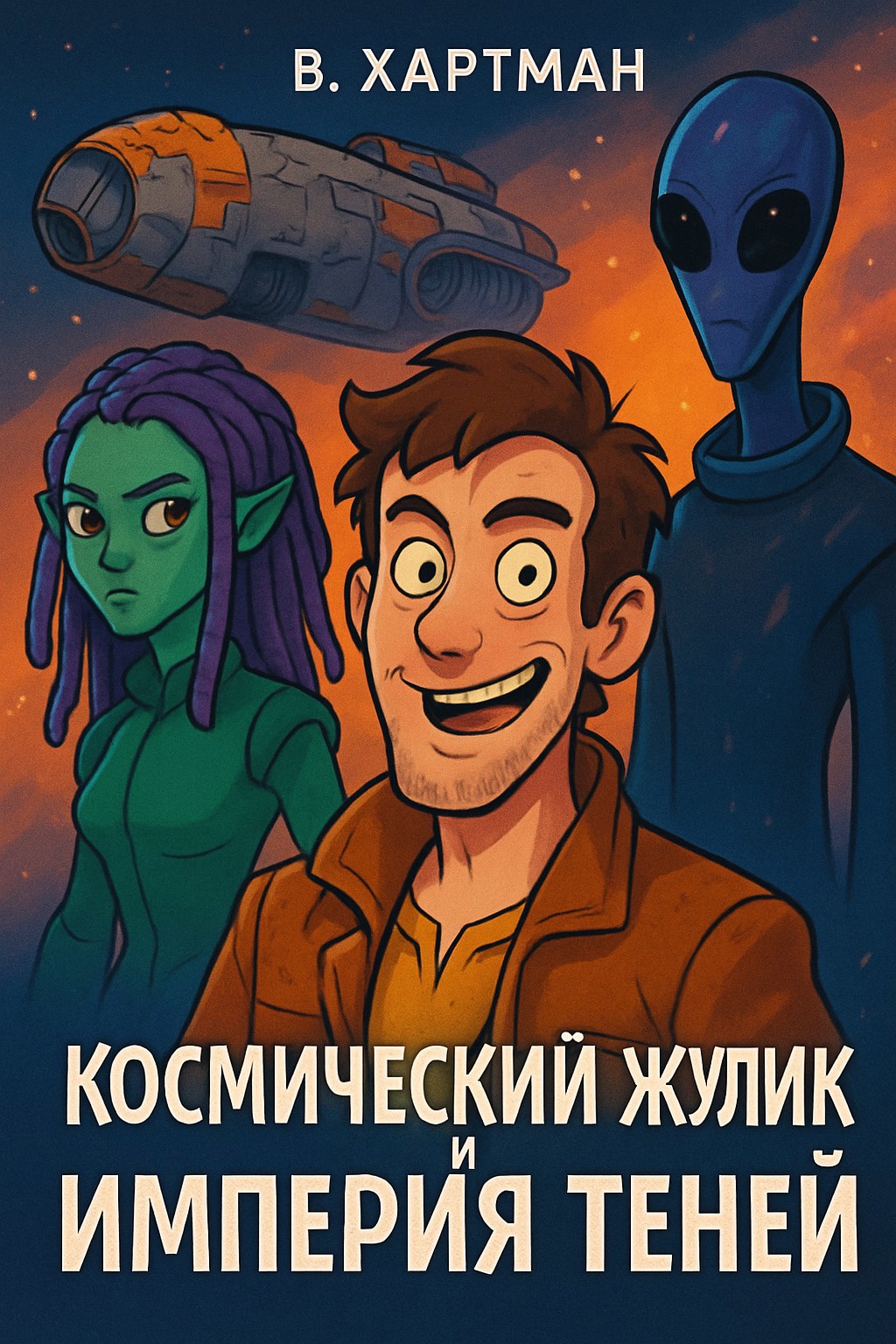 Обложка книги «Космический жулик и Империя Теней»