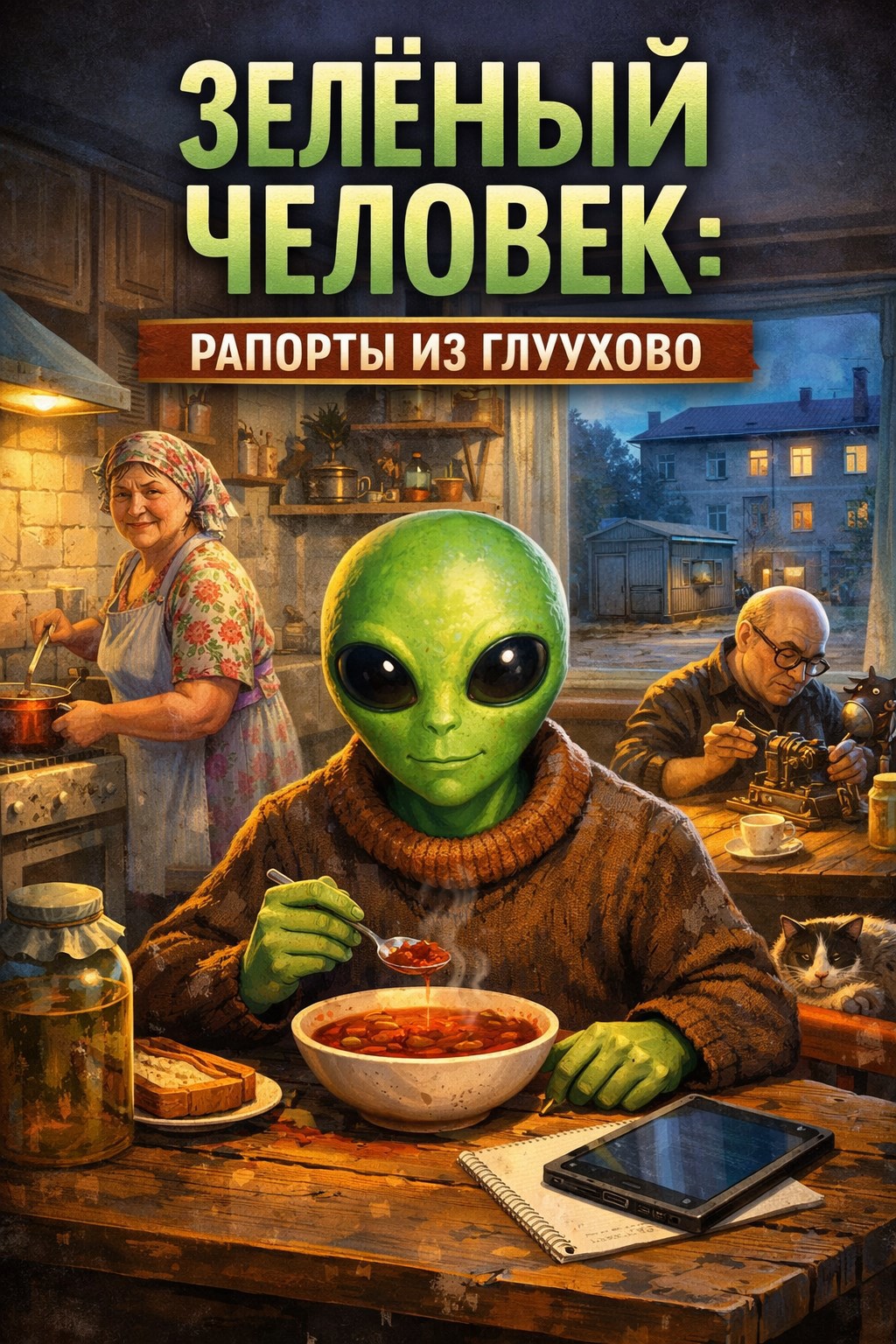 Обложка книги «ЗЕЛЁНЫЙ ЧЕЛОВЕК: РАПОРТЫ ИЗ ГЛУУХОВО»