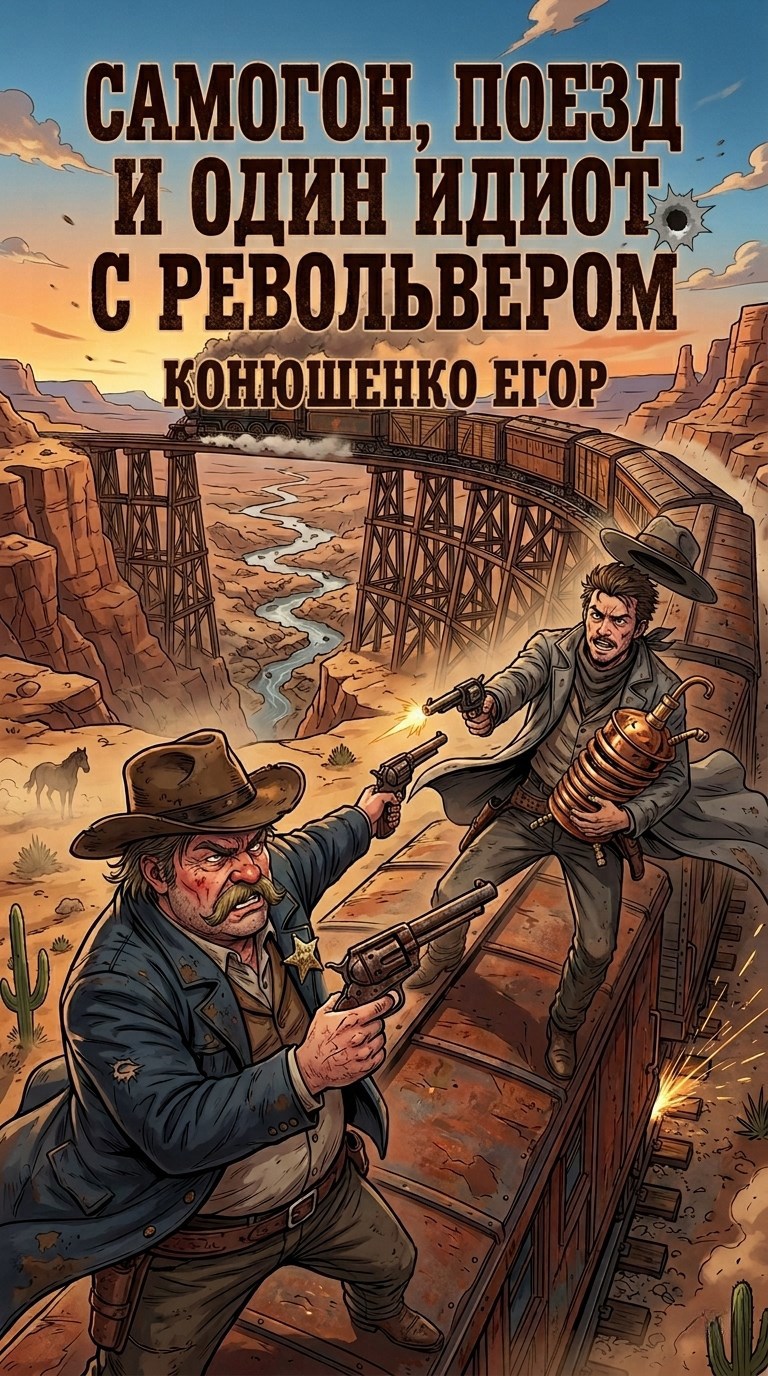 Обложка книги «Самогон, поезд и один идиот с револьвером»