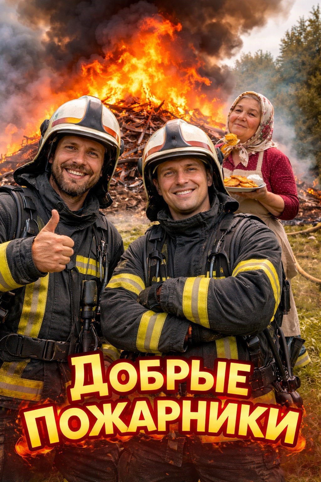 Обложка книги «Добрые пожарники»