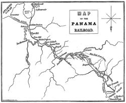 карта Панамской ЖД