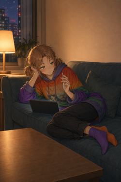 Anya sitting