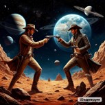 Обложка произведения Космические вселенские литературные дуэли на том свете